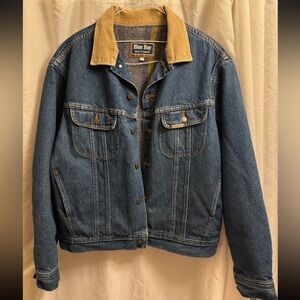 Vintage Blue Bay Jean Company Stormrider Denim Jacket (Large)